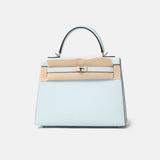 Hermès Kelly 25 Bleu Brume Epsom PHW