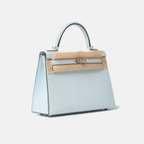 Hermès Kelly 25 Bleu Brume Epsom PHW