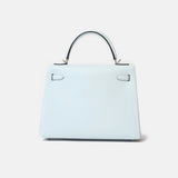 Hermès Kelly 25 Bleu Brume Epsom PHW