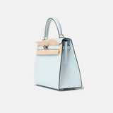 Hermès Kelly 25 Bleu Brume Epsom PHW
