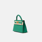 Hermès Mini Kelly 20 Vert Bamboo Epsom GHW