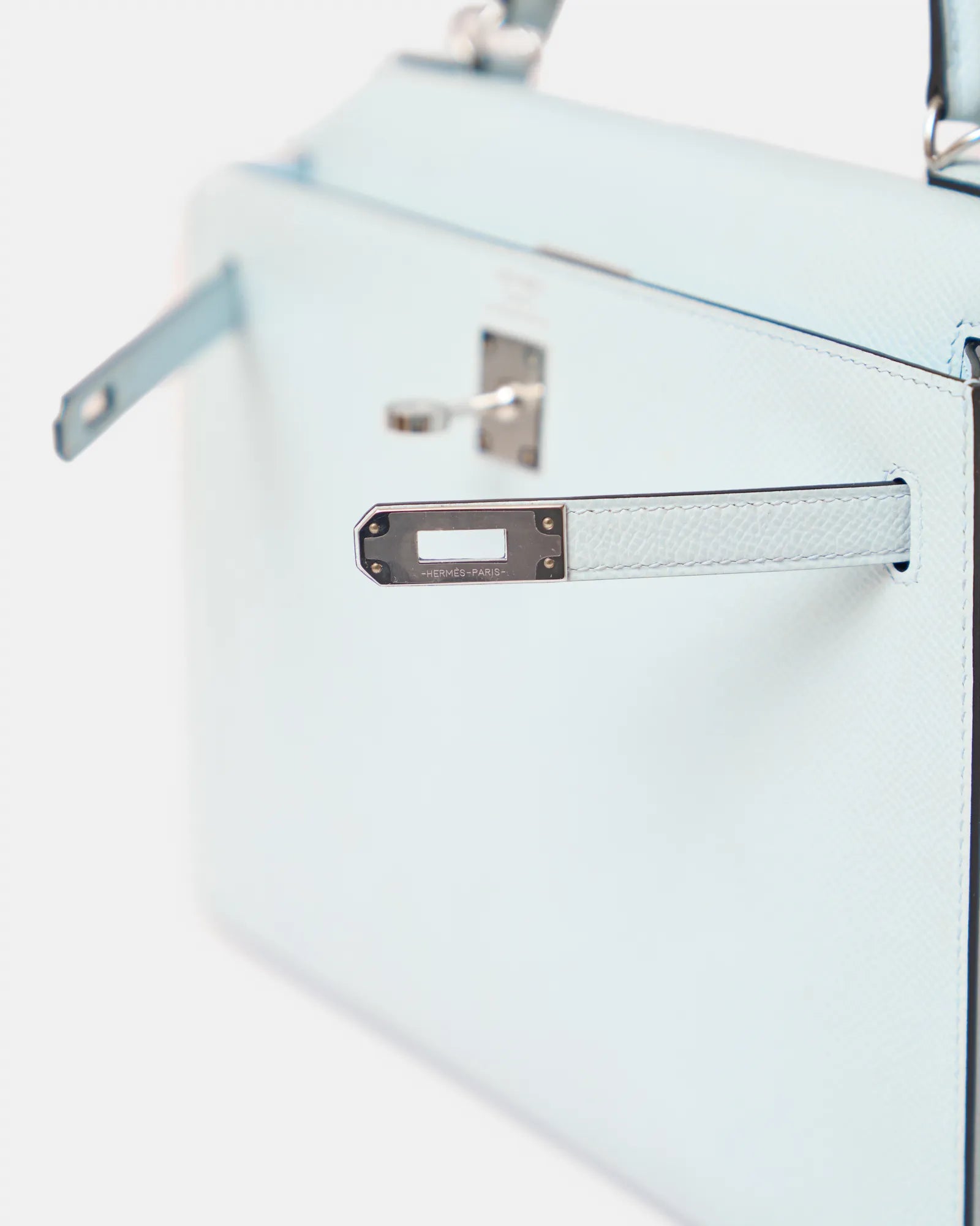 Hermès Kelly 25 Bleu Brume Epsom PHW