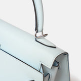 Hermès Kelly 25 Bleu Brume Epsom PHW