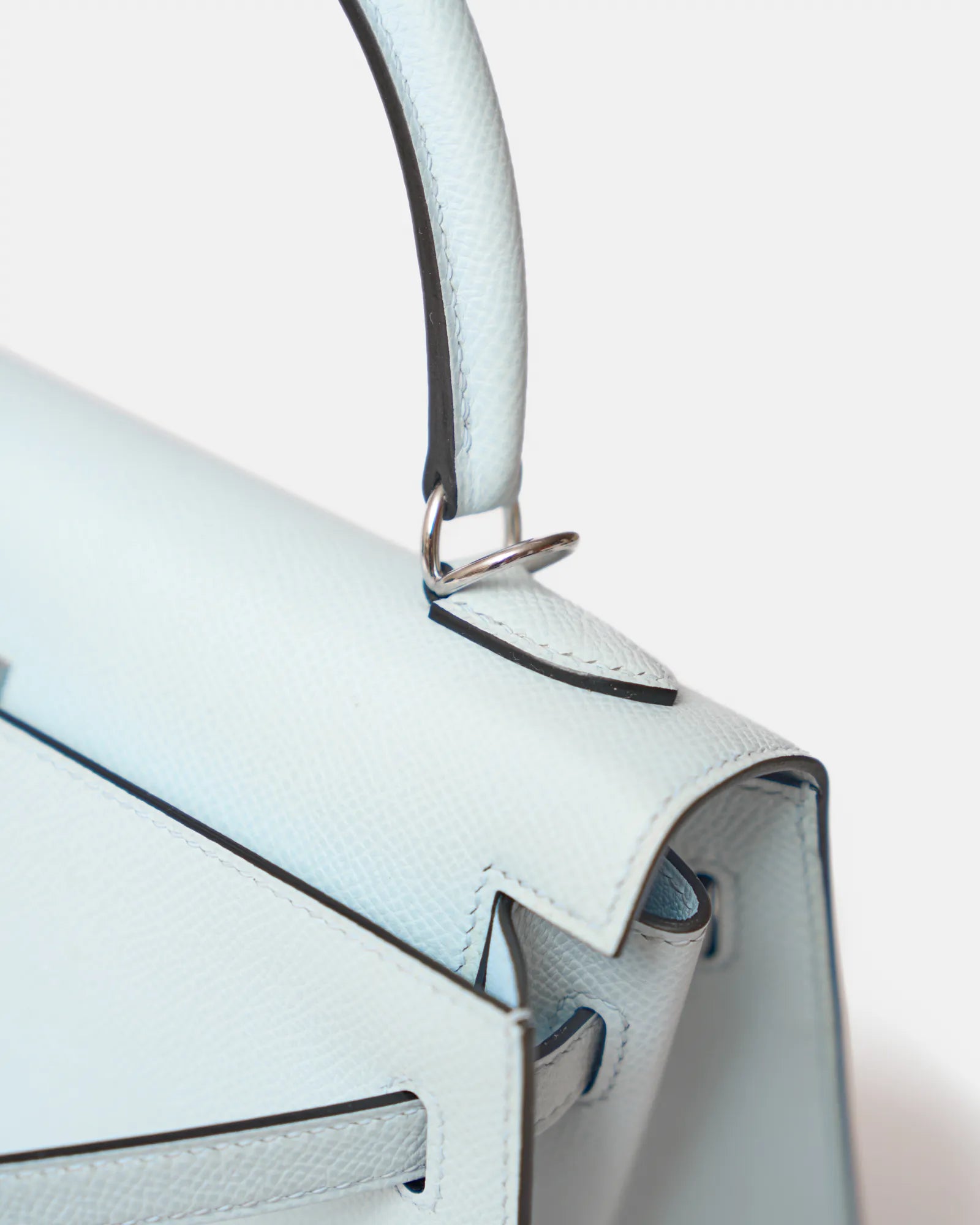 Hermès Kelly 25 Bleu Brume Epsom PHW