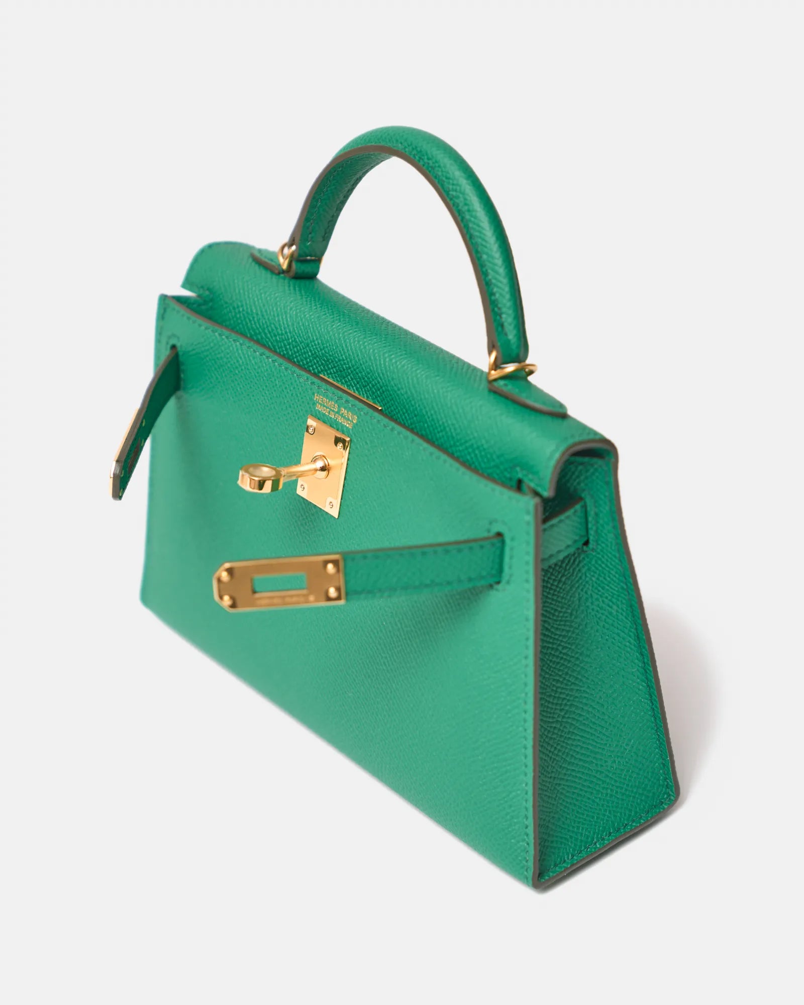 Hermès Mini Kelly 20 Vert Bamboo Epsom GHW