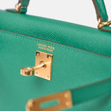 Hermès Mini Kelly 20 Vert Bamboo Epsom GHW