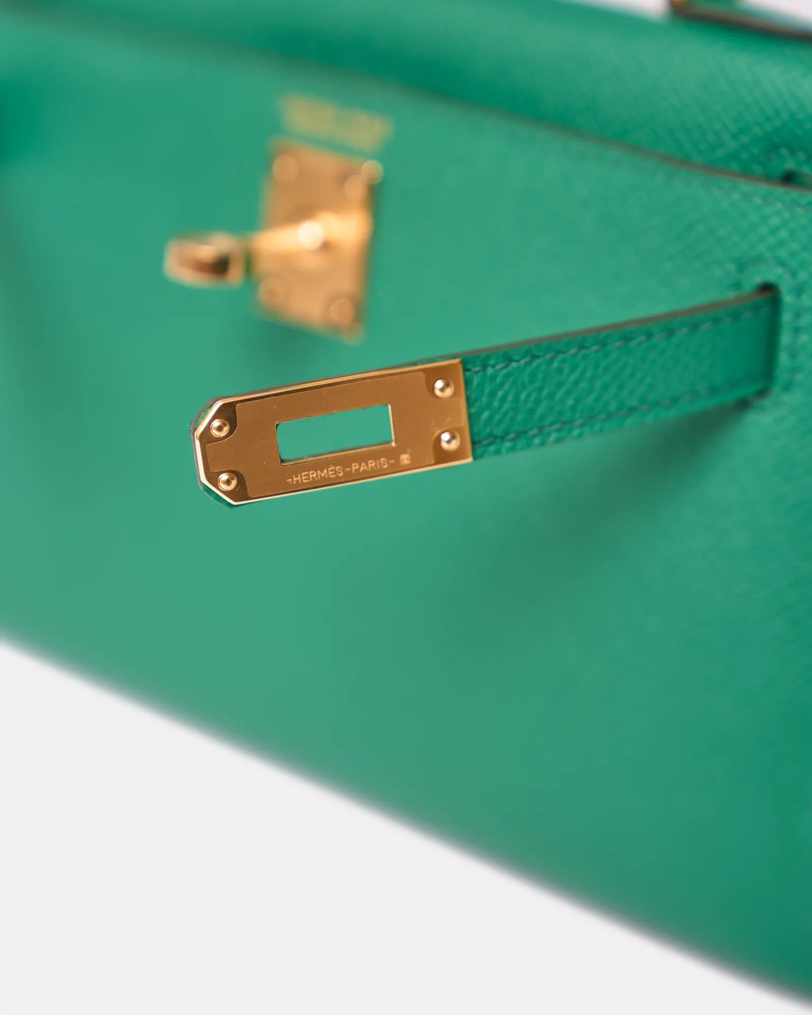 Hermès Mini Kelly 20 Vert Bamboo Epsom GHW