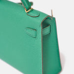 Hermès Mini Kelly 20 Vert Bamboo Epsom GHW