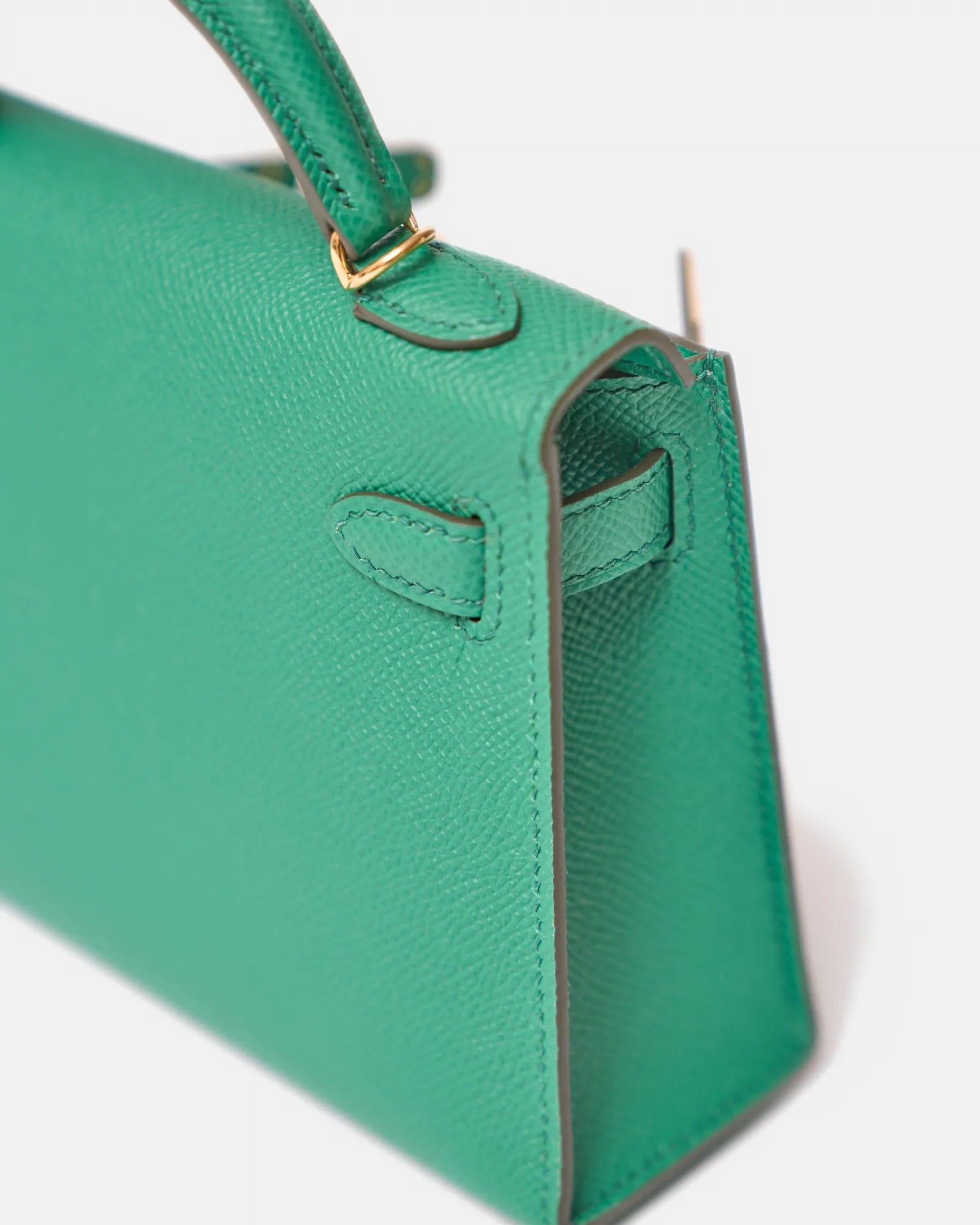 Hermès Mini Kelly 20 Vert Bamboo Epsom GHW