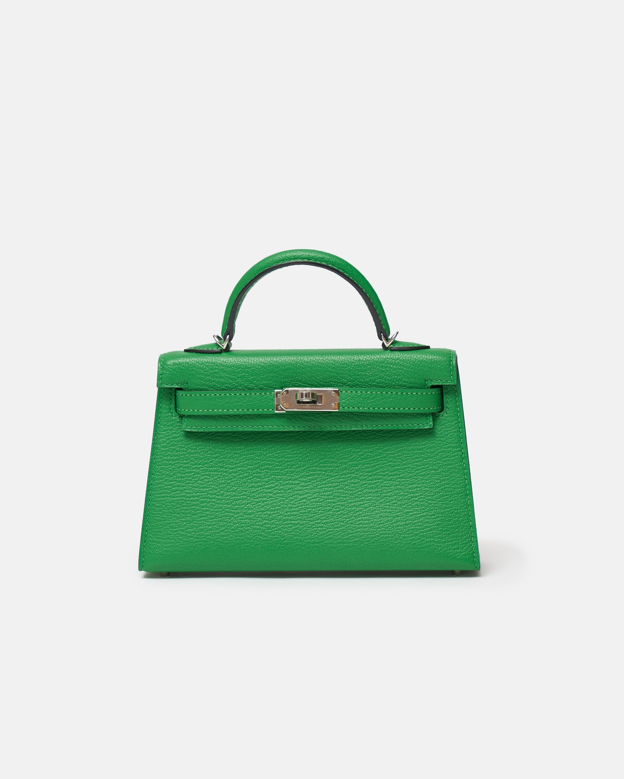 Hermès Mini Kelly 20 Bambou Chèvre Chamkila PHW
