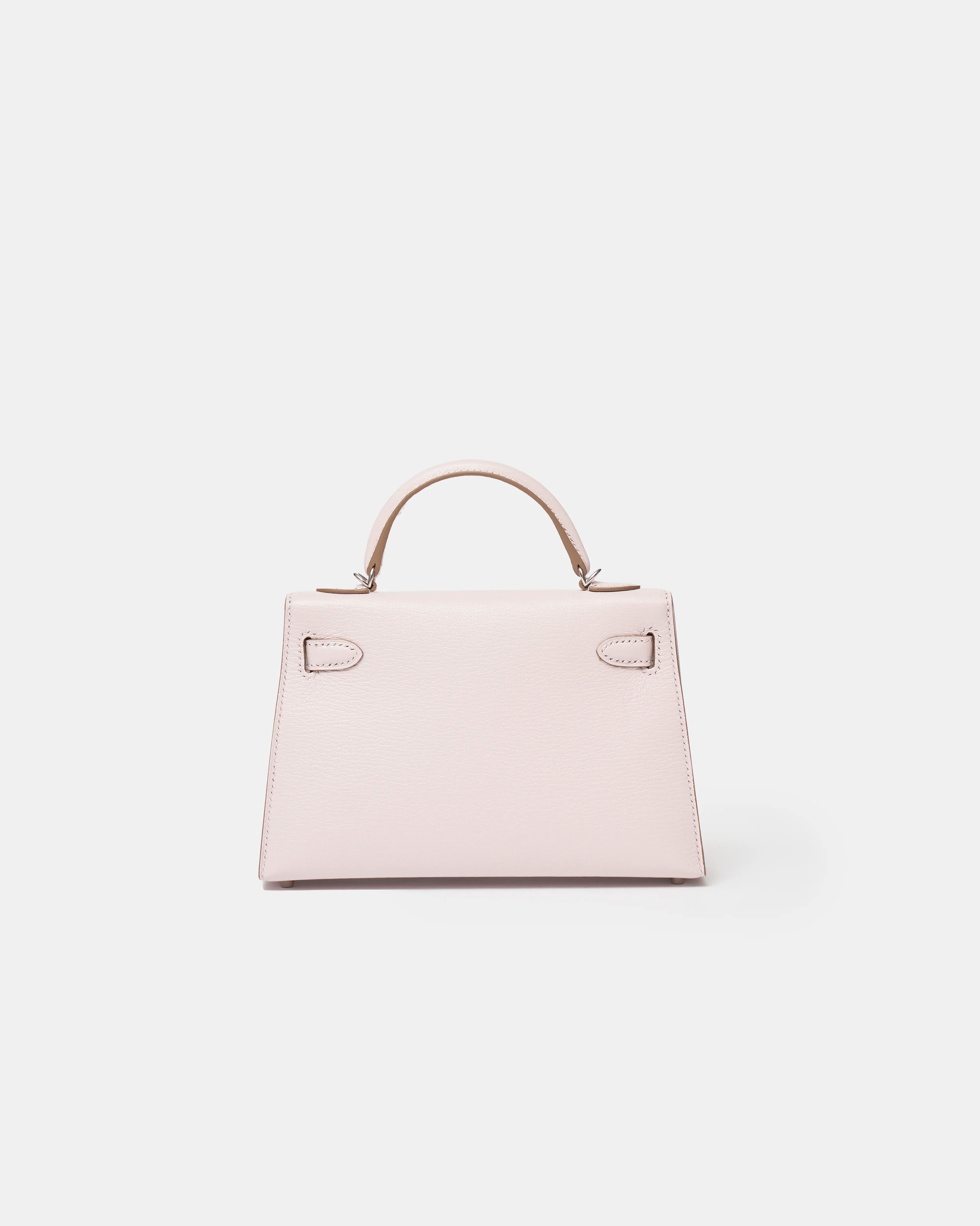 Hermès Mini Kelly 20 Mauve Pale Chevre Mysore PHW