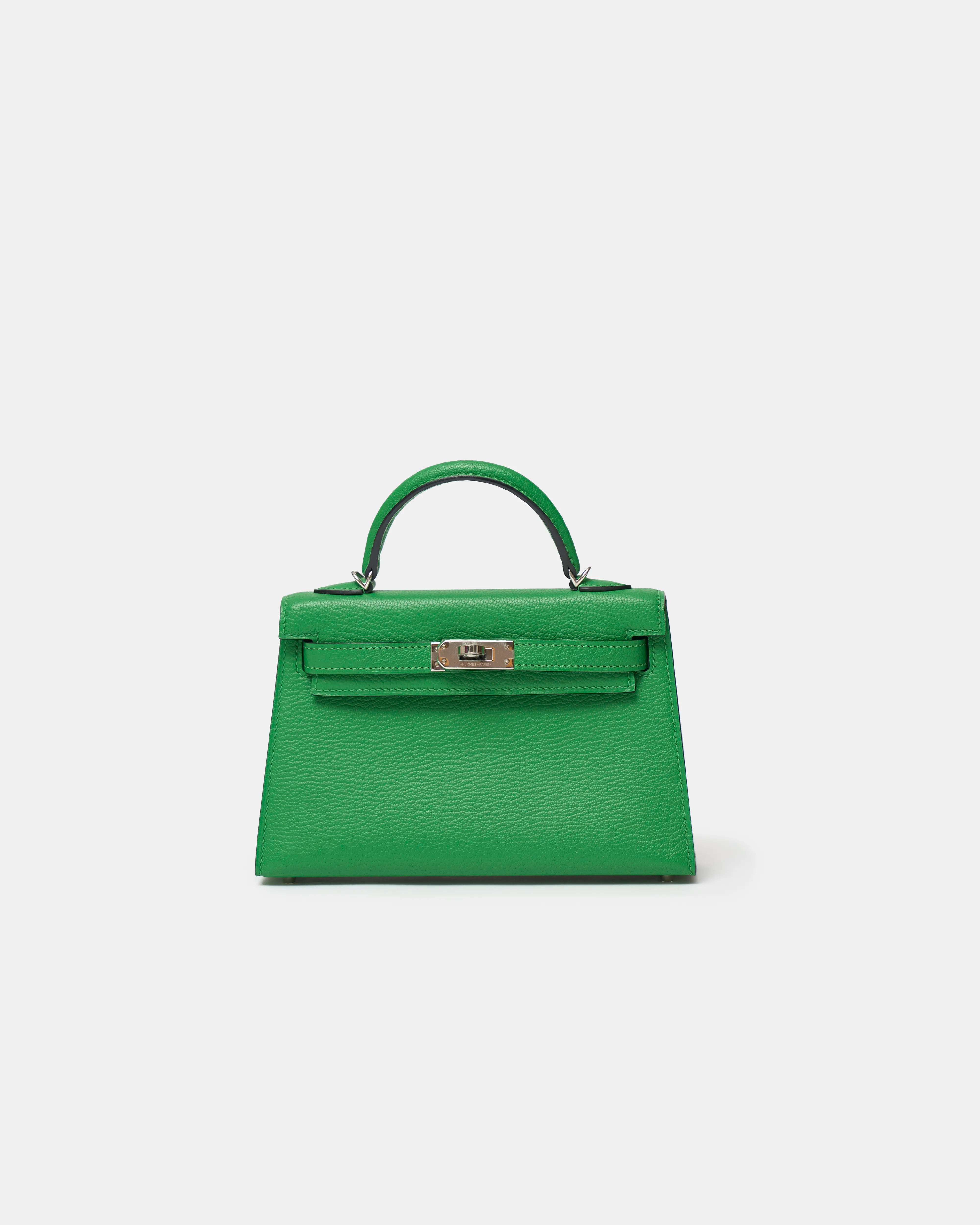 Hermès Mini Kelly 20 Bambou Chèvre Mysore PHW