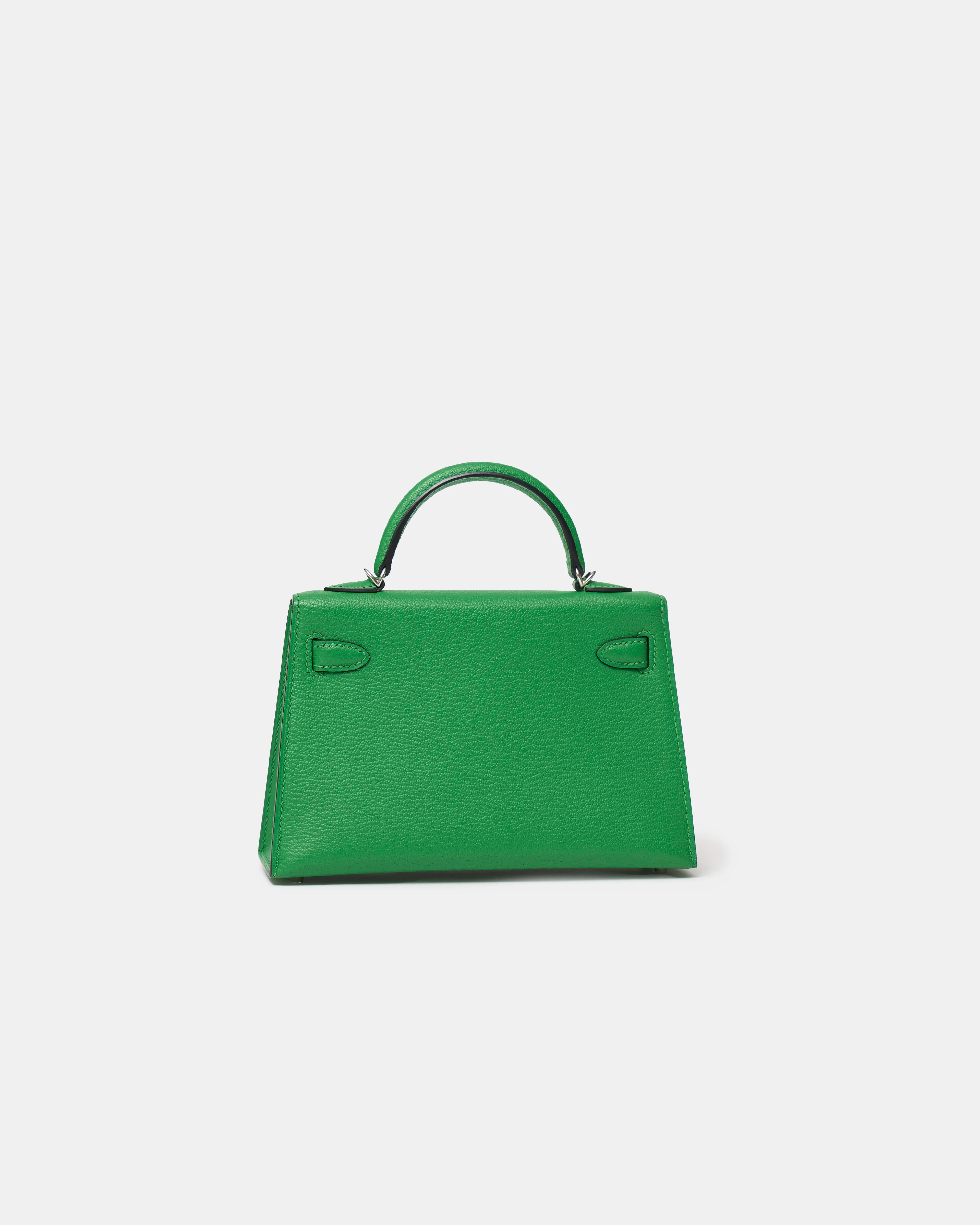 Hermès Mini Kelly 20 Bambou Chèvre Mysore PHW