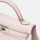 Hermès Mini Kelly 20 Mauve Pale Chevre Mysore PHW