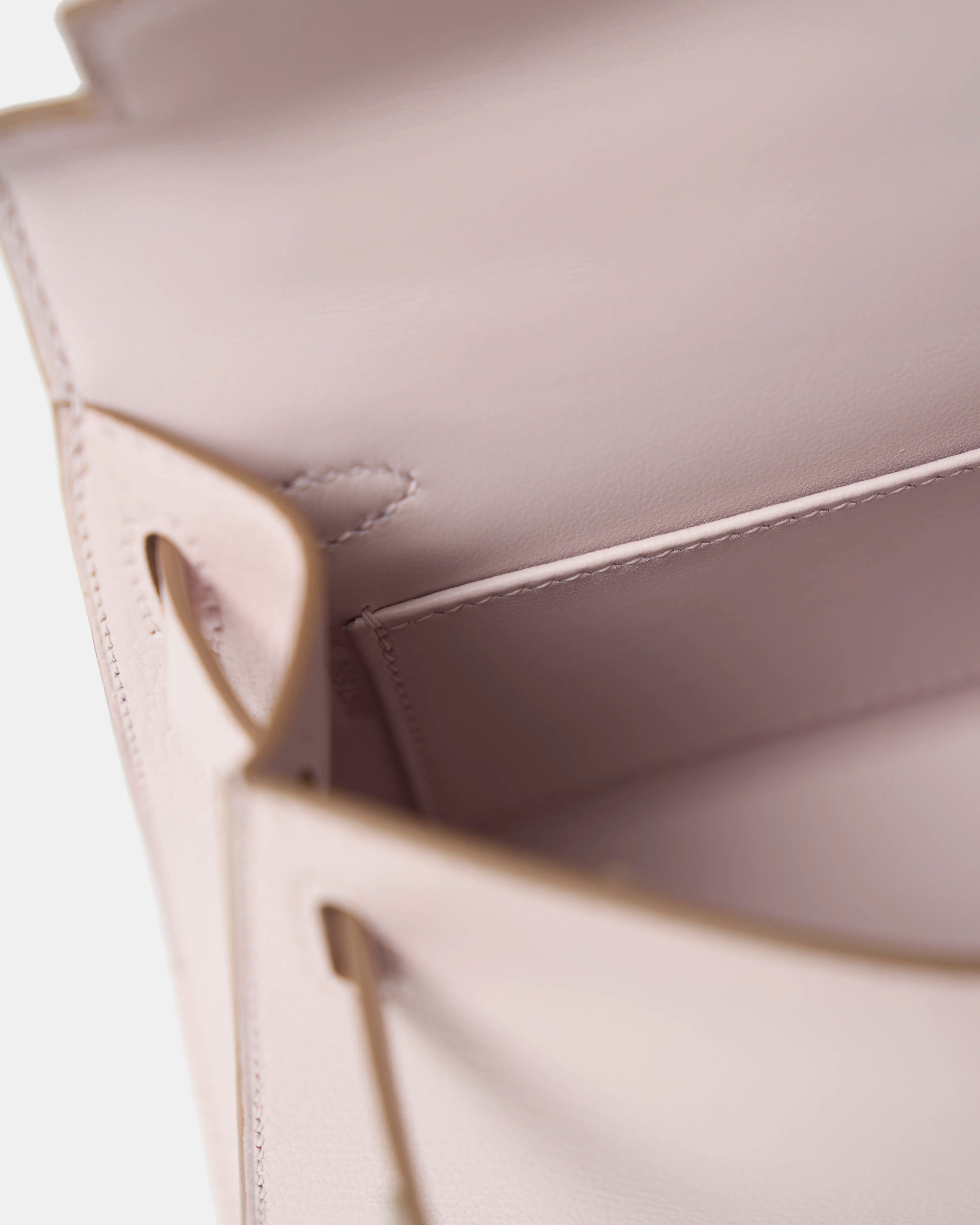 Hermès Mini Kelly 20 Mauve Pale Chevre Mysore PHW