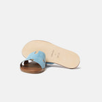 Hermes Izmir Bleu Clair/ Gold Denim Sandals