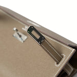 Hermès Kelly Classic Wallet To go Etoupe Epsom PHW