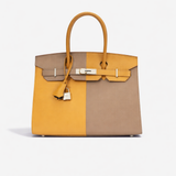 Hermès Limited Edition Birkin Sellier 30 Sesame / Etoupe Epsom PHW