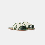 Hermès Oran Vert Toile H Sandals