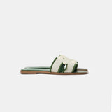 Hermès Oran Vert Toile H Sandals