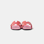 Hermès Oran Orange Rose Calfskin Sandals