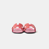 Hermès Oran Orange Rose Calfskin Sandals