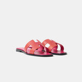 Hermès Oran Orange Rose Calfskin Sandals