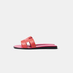 Hermès Oran Orange Rose Calfskin Sandals