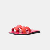Hermès Oran Orange Rose Calfskin Sandals