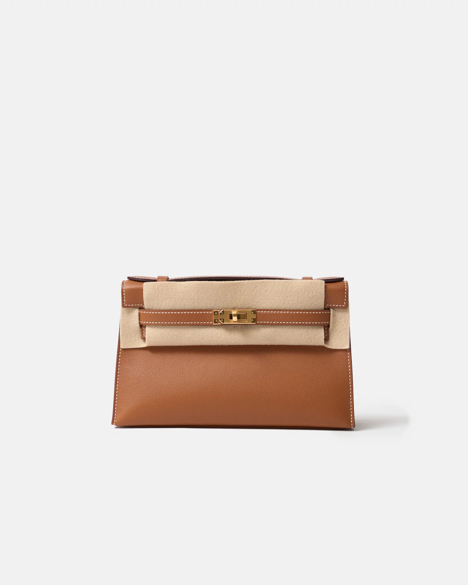 Hermes Kelly Pochette Gold Swift GHW