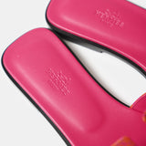 Hermès Oran Orange Rose Calfskin Sandals