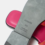 Hermès Oran Orange Rose Calfskin Sandals