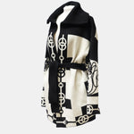 Hermès Cliquetis Black White Cashmere Coat