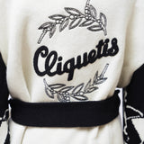 Hermès Cliquetis Black White Cashmere Coat