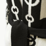 Hermès Cliquetis Black White Cashmere Coat