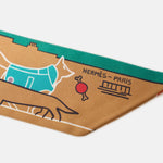 Hermès Twilly 86 Soie Les Chiens Parisiens Fm Beige