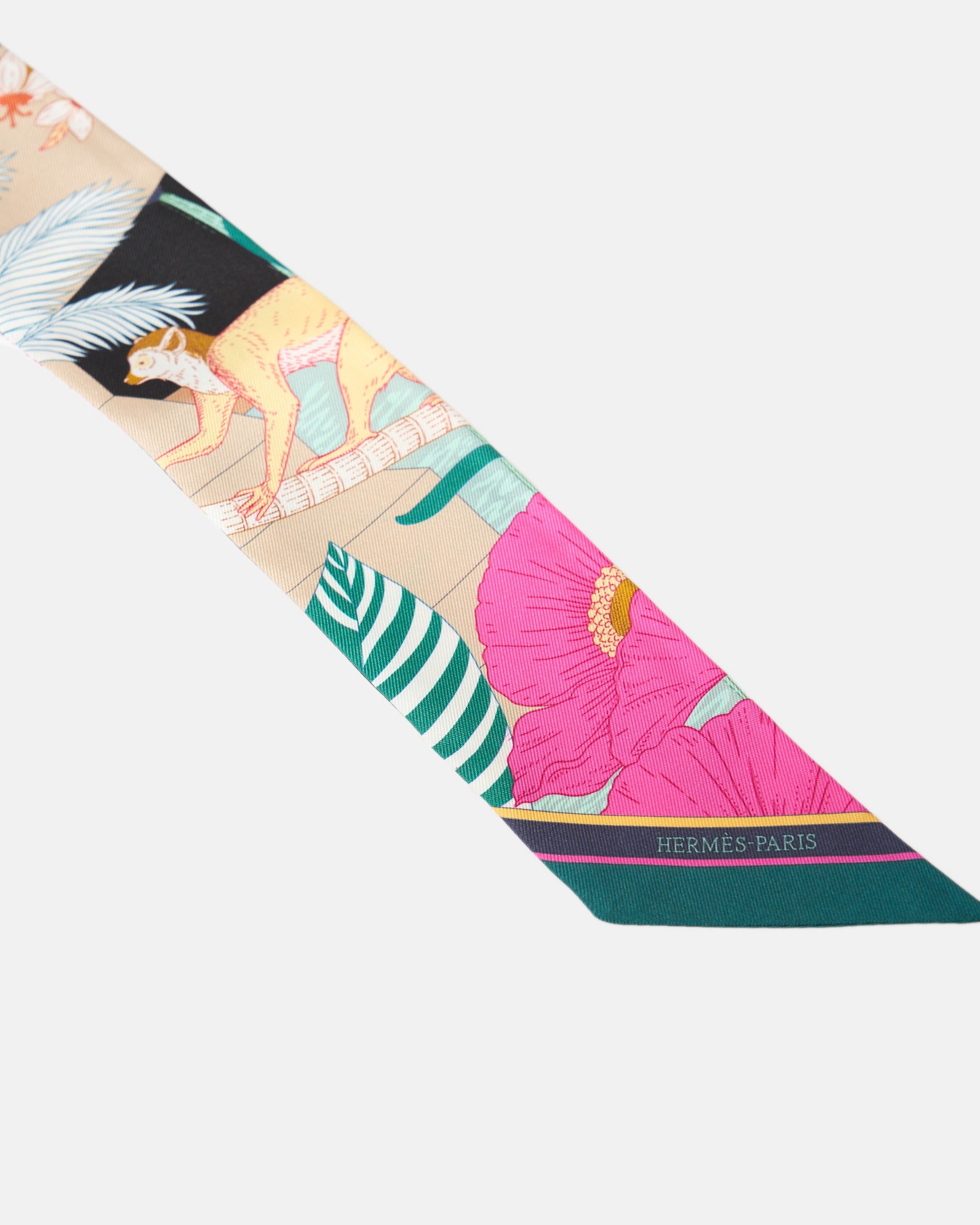 Hermès Twilly 86 Precious Paradise HG Noir Beige Multicolor