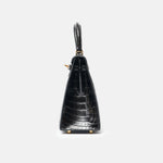 Hermès Kelly 25 Black Shiny Crocodile GHW