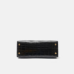 Hermès Kelly 25 Black Shiny Crocodile GHW