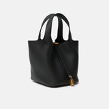 Hermès Picotin 18 Black Clemence Ghw