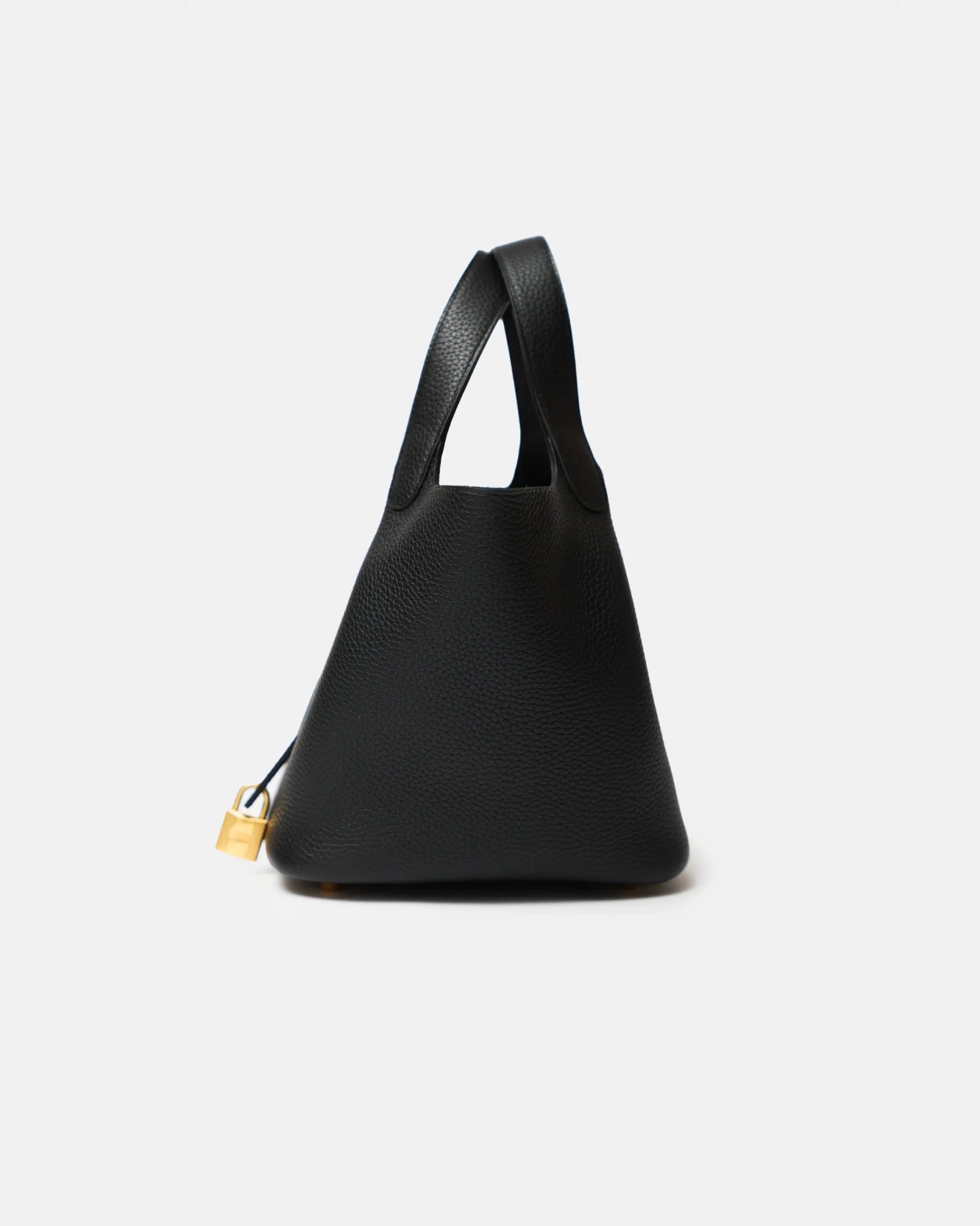 Hermès Picotin 18 Black Clemence Ghw