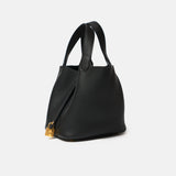 Hermès Picotin 18 Black Clemence Ghw