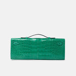Hermès Kelly 31 Emerald Green Croc Kelly Cut Phw