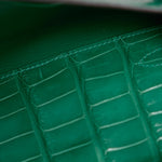 Hermès Kelly 31 Emerald Green Croc Kelly Cut Phw