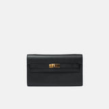 Hermès Kelly Classic Wallet To go Black Epsom GHW