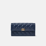 Chanel Boy Long Flap Wallet Blue Caviar Gold Hardware