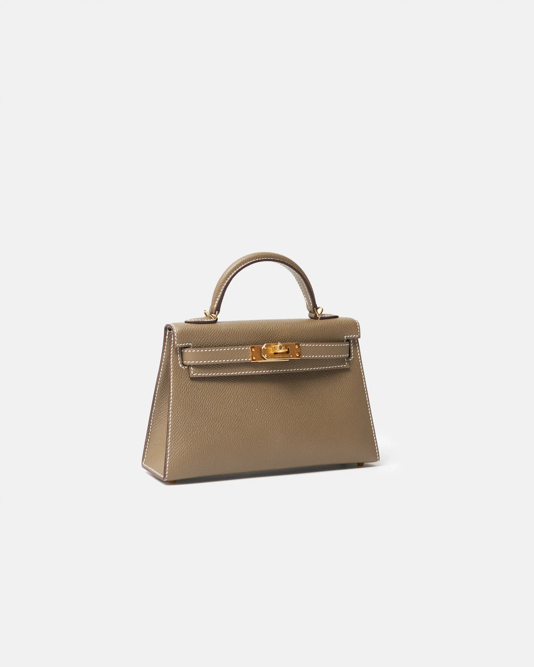 Hermès Mini Kelly 20 Etoupe Epsom GHW