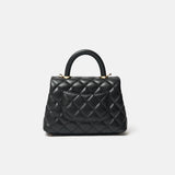 Chanel Coco Handle Mini Black Caviar Gold-Tone Metal