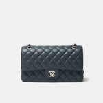 Chanel Classic Double Flap Medium Dark Grey Caviar PHW