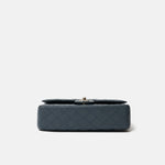 Chanel Classic Double Flap Medium Dark Grey Caviar Silver-Tone Metal